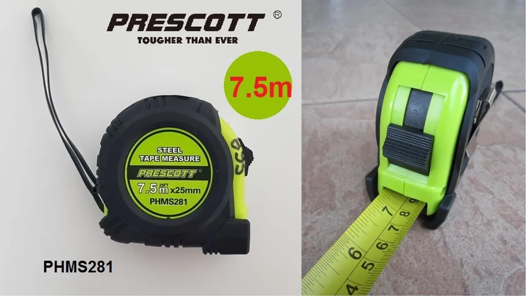 Ruletė PRESCOTT 7,5metrų 7,5x25mm