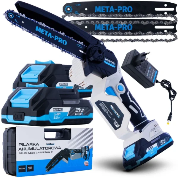 Akumuliatorinė mini pjūklas META-PRO 21V (2 baterijos)