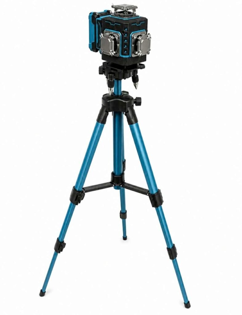 4D 360° Žalias lazerinis nivelyras su trikoju ir priedais