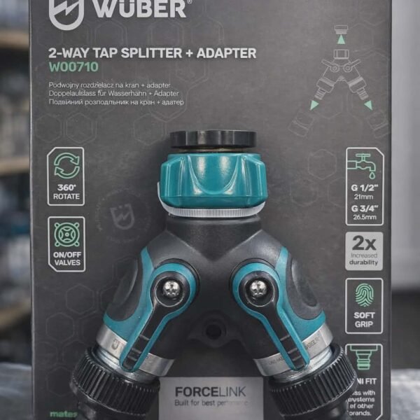 WUBER 2-ių išėjimų čiaupo skirstytuvas su adapteriu (W00710)