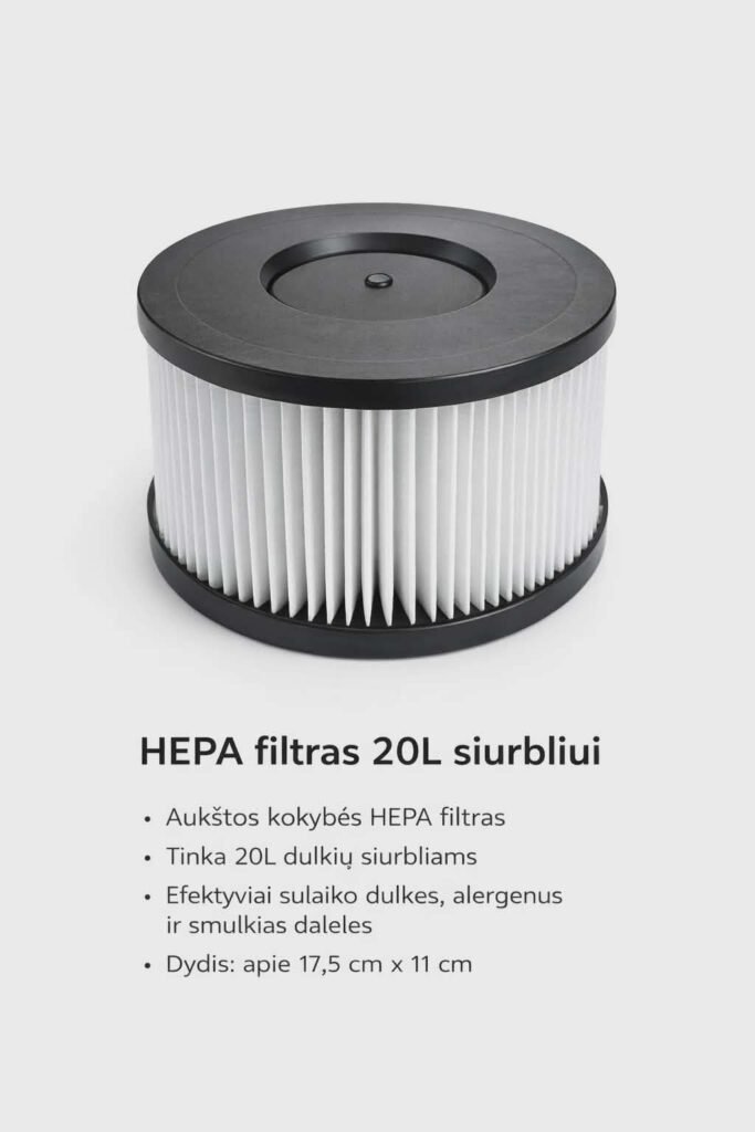 HEPA filtras 20L siurbliui