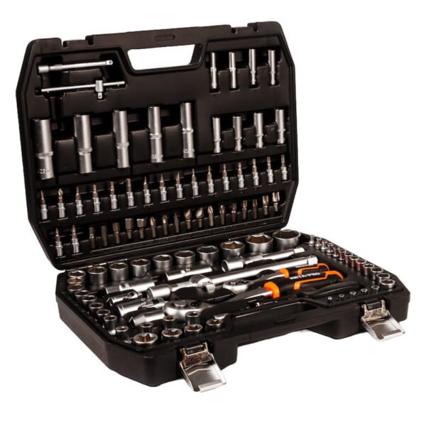 CRV META-PRO 108pcs veržliarakčių ir galvučių rinkinys