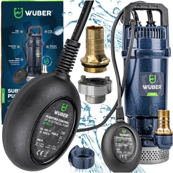 400 W vandens siurblys, panardinamas filtras su plūde WUBER W11003
