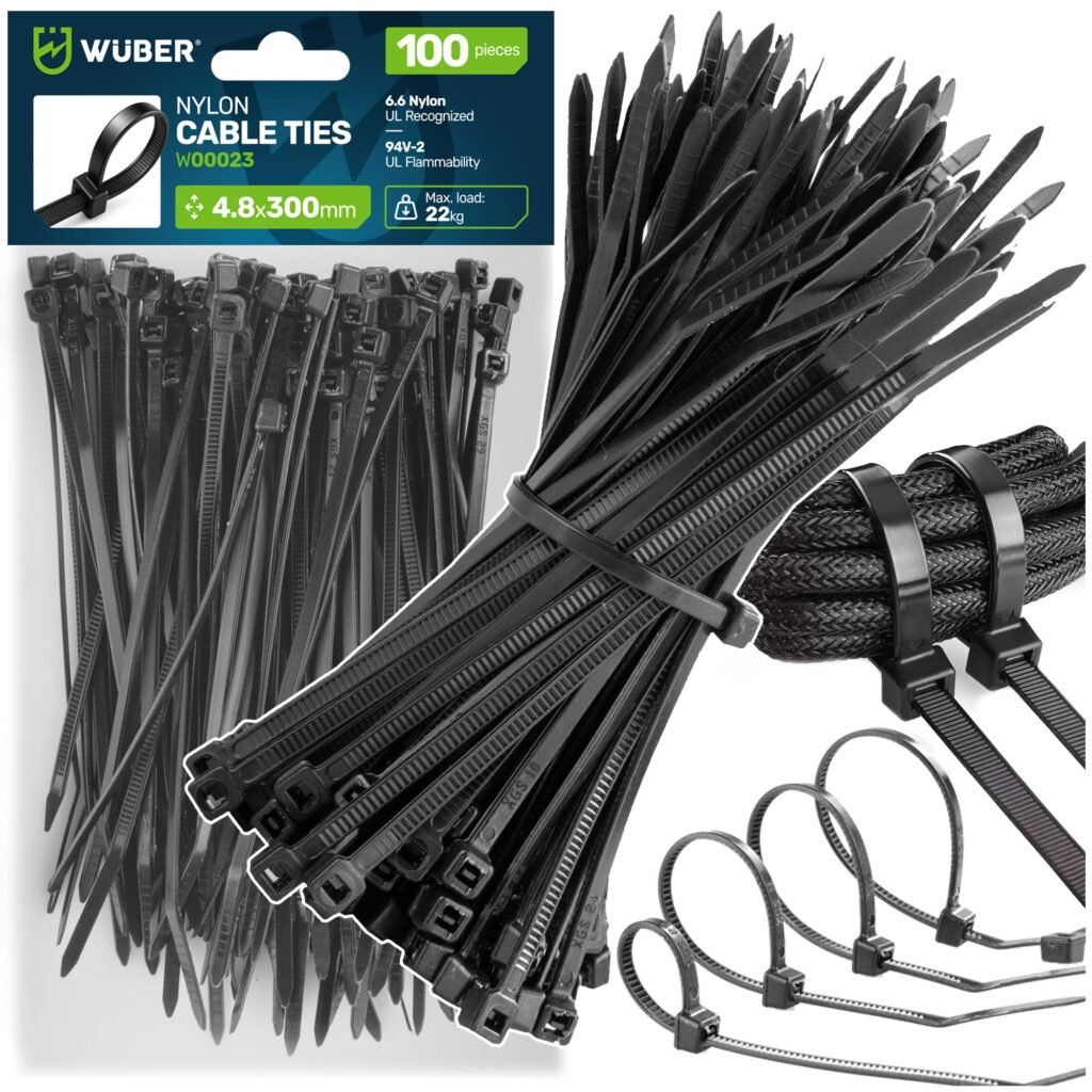 Kabelių dirželiai 4,8x300 100 vnt W00023