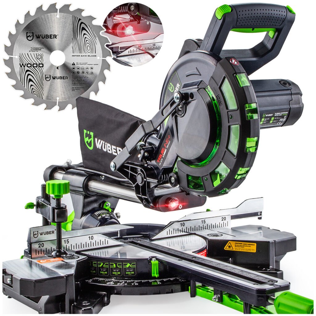 Kampinis pjūklas su lazeriu ir 210 mm disku W33740