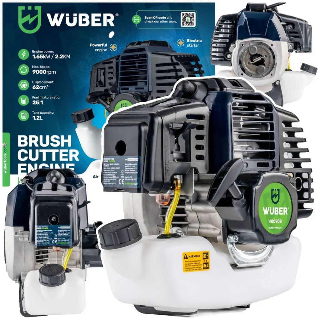 WUBER 62 cm³ dvitaktis krūmapjovės variklis