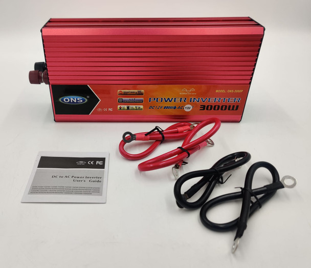 INVERTERIS ONS 3000W 12V-110V RAUDONAS ONS-3000P