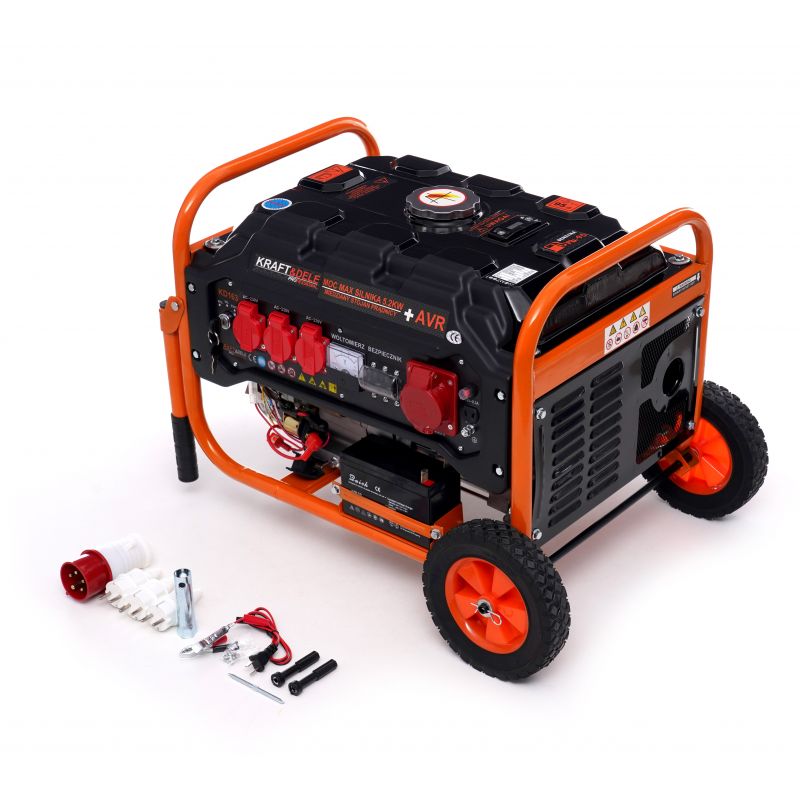 3,5 KW 12/230 V/380 V KD163 benzininis generatorius + starteris