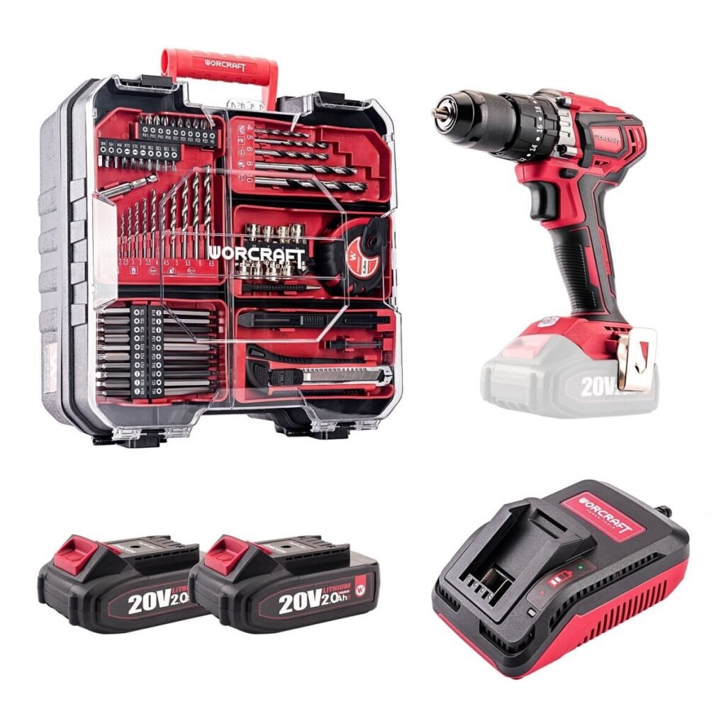 Akumuliatorinis suktuvas Worcraft CHD-S20LiBAT su priedais