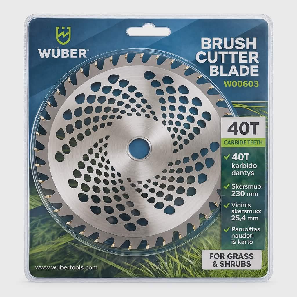 WÜBER krūmapjovės diskas W00603 – 40T (karbido dantys)