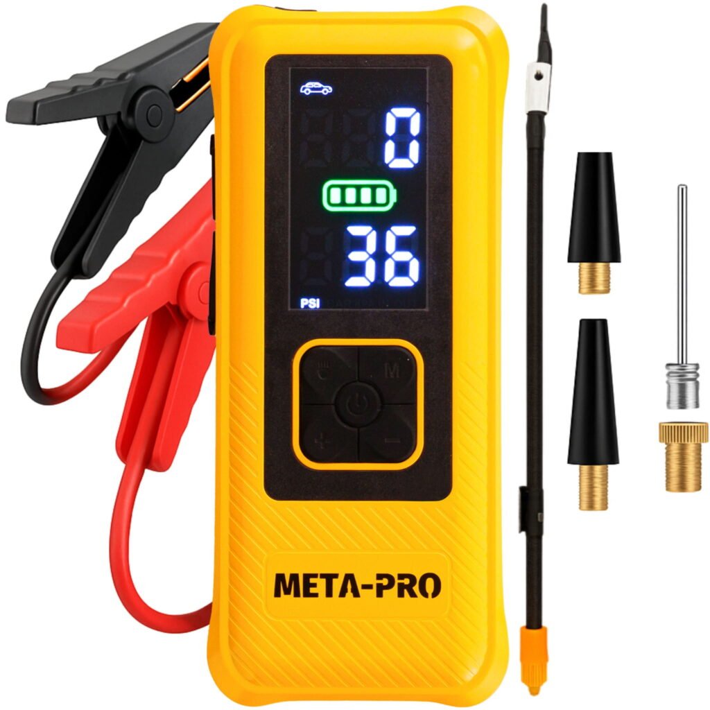 Automobilio užvedėjas JUMP STARTER Booster Charger POWERBANK PUMP 8Ah