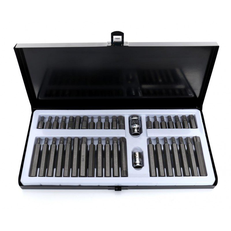 TORX, HEX, SPLINE antgalių rinkinys, 40 vnt. KD10220