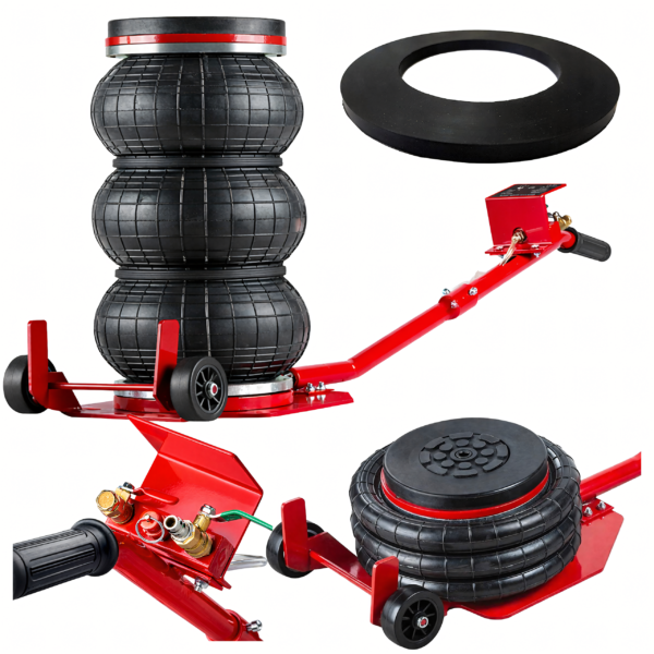 Pneumatinis automobilio domkratas 15–40 cm, sniego senio pagalvėlė, 3,5 t