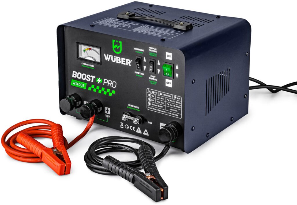 Akumuliatorių kroviklis su paleidimu (BOOST-START) 40A 12V/24V WUBER W14005