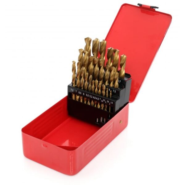 Titano grąžtai metalui, 29 vnt. KD10344