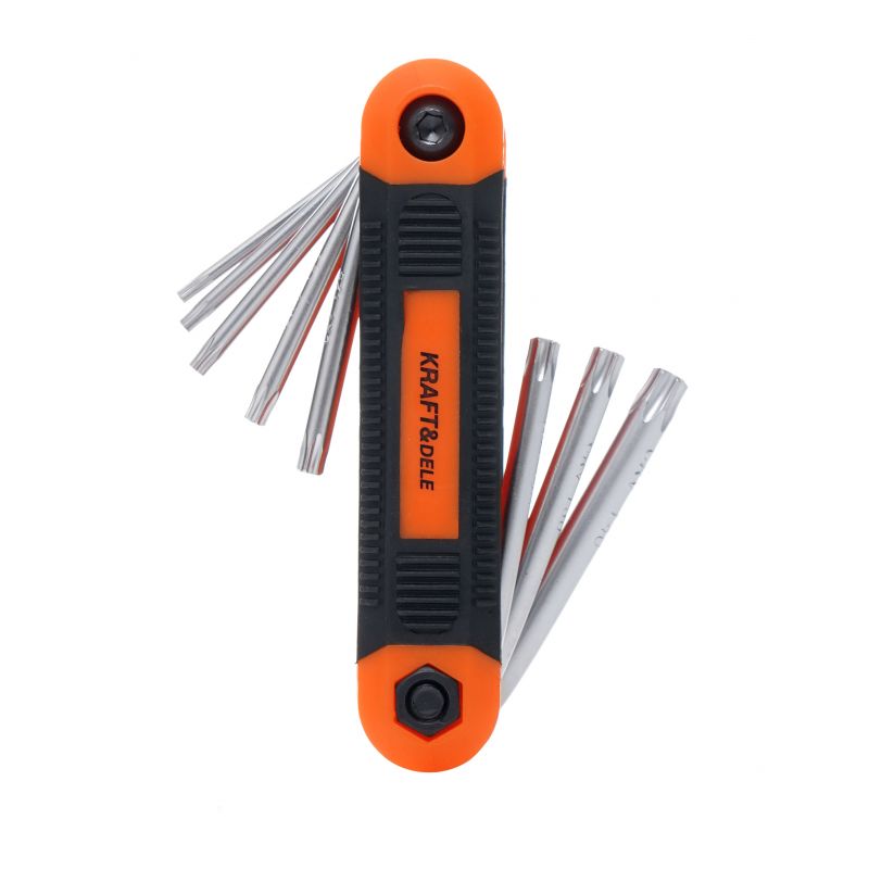 8 dalių sulankstomų šešiakampių TORX raktų rinkinys KD11935