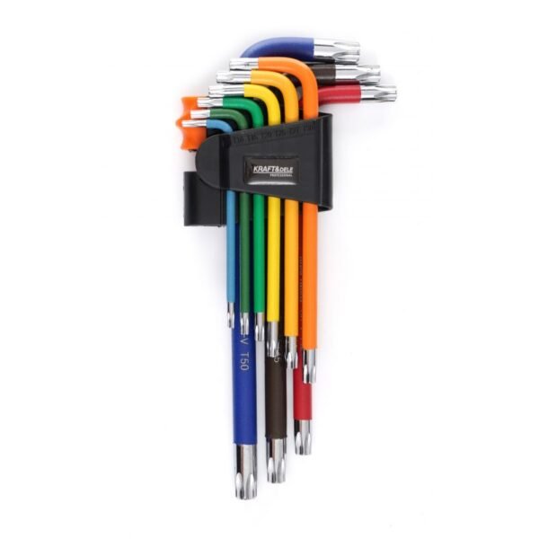 SPALVOTŲ TORX ŠEŠIAKAMPIŲ GALVUČIŲ RINKINYS 9 EL. KD11930